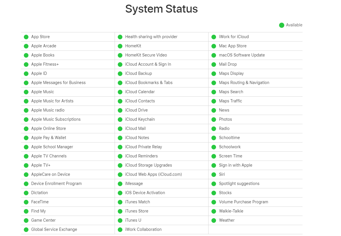 Check Apple Music's servers