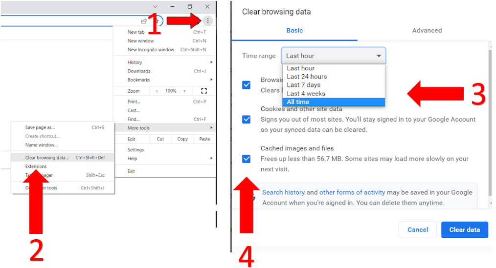 Delete your cookies on Google Chrome