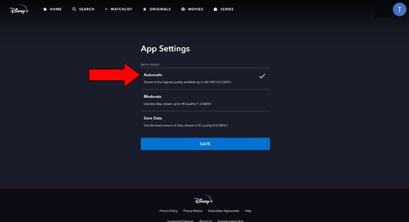 Red Arrow Pointing App Settings For 4k Reproduction 
