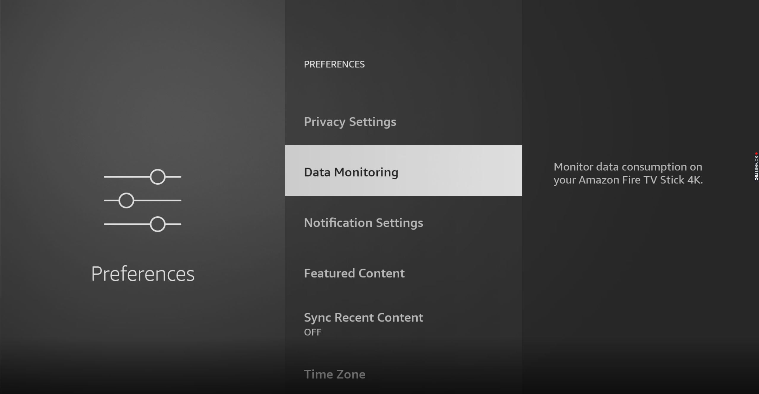 How to access Data Monitoring on Amazon Firestick