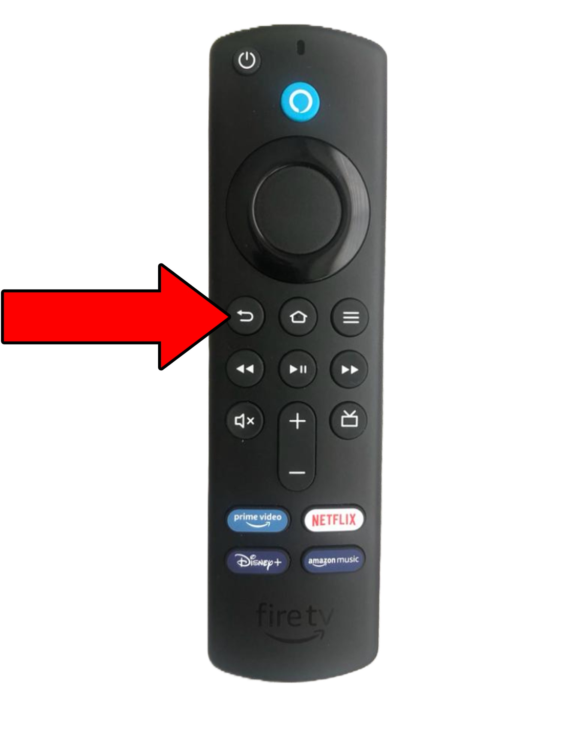 Back button on Amazon Firestick controller