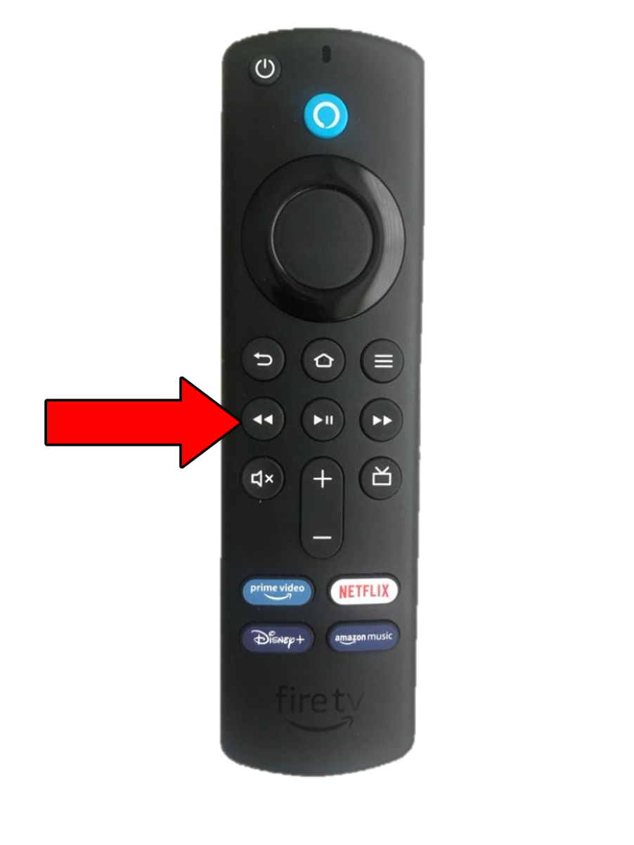 Rewind button on Amazon Fire Stick controller