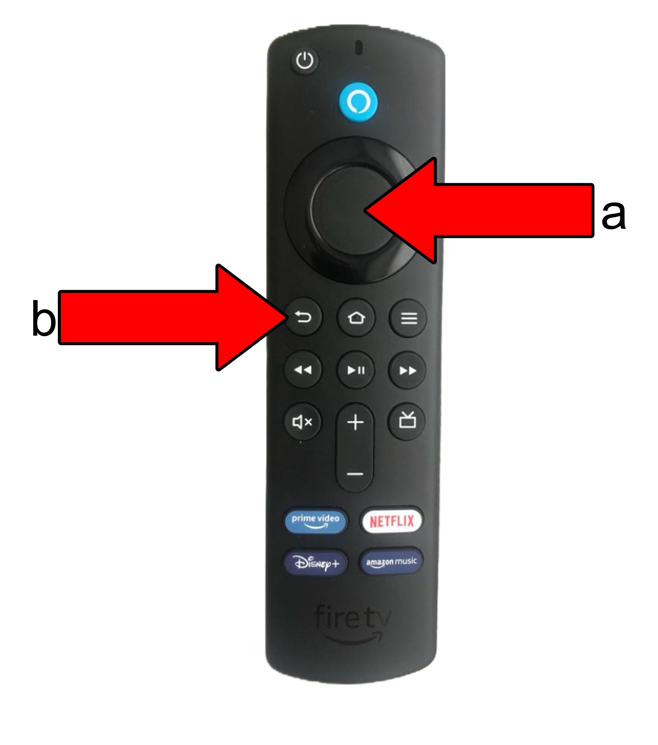 Select and Return button on Amazon Firestick