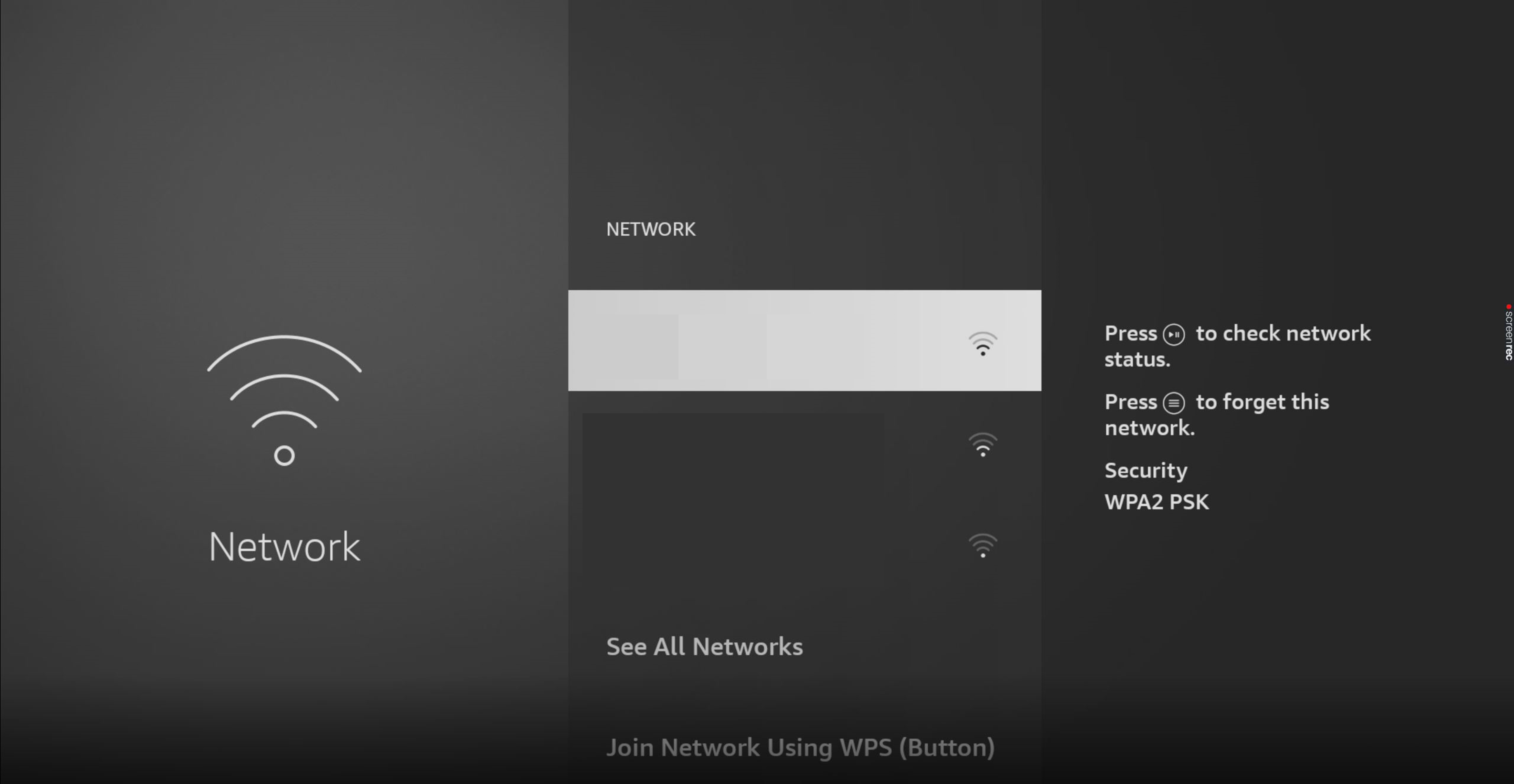 Forget network on Amazon Firestick