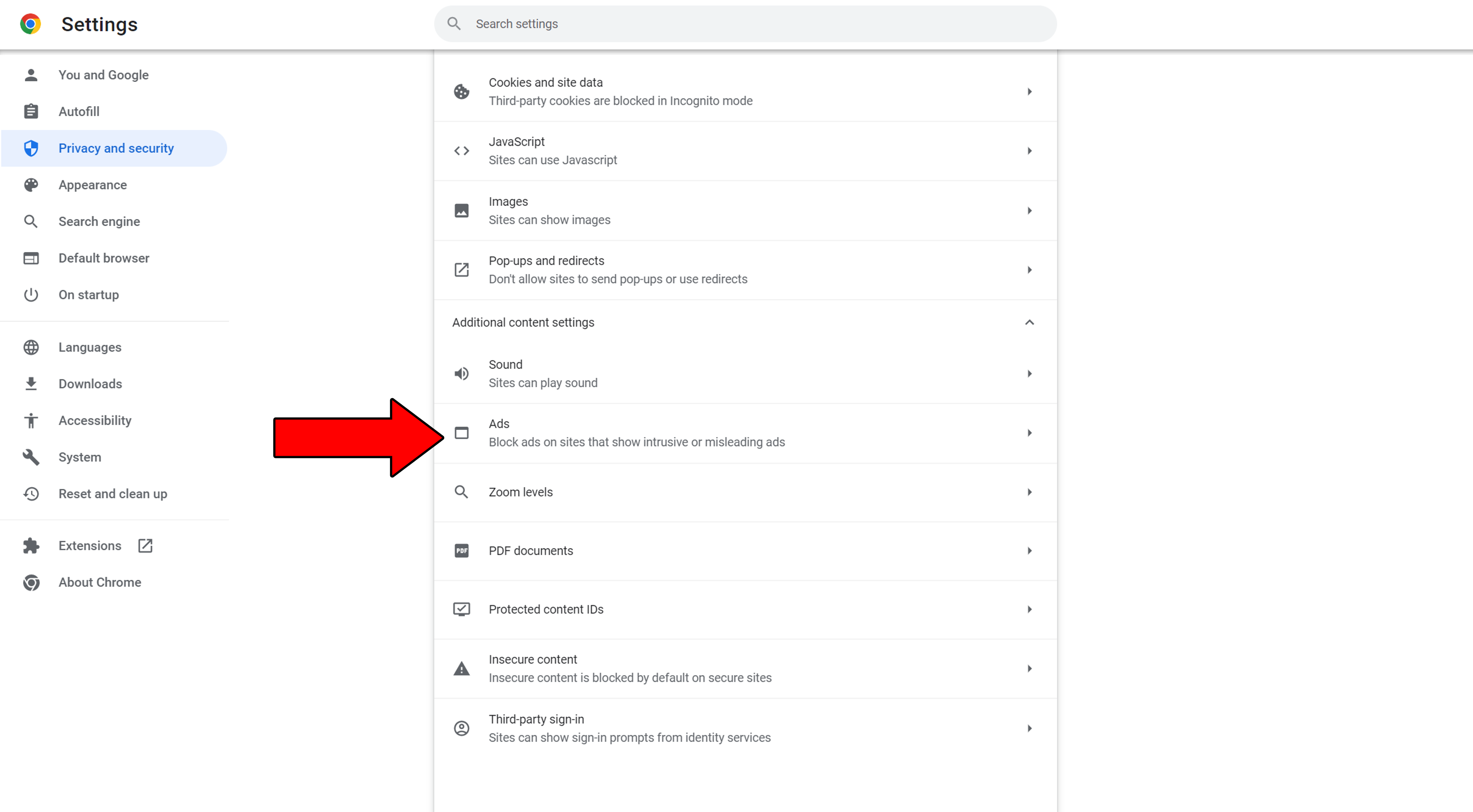 How to manage Ads on Google Chrome