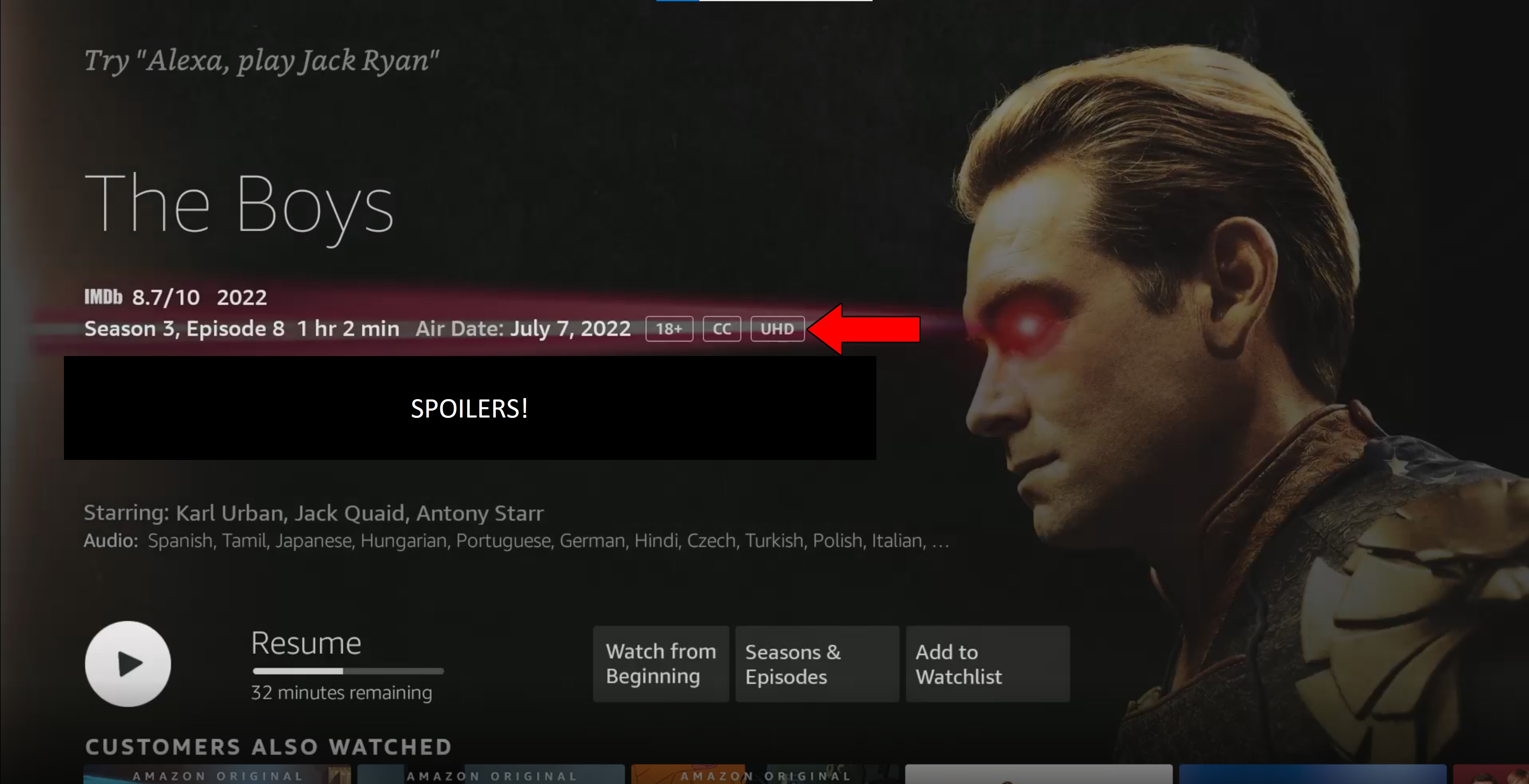 Prime video outlet uhd not working