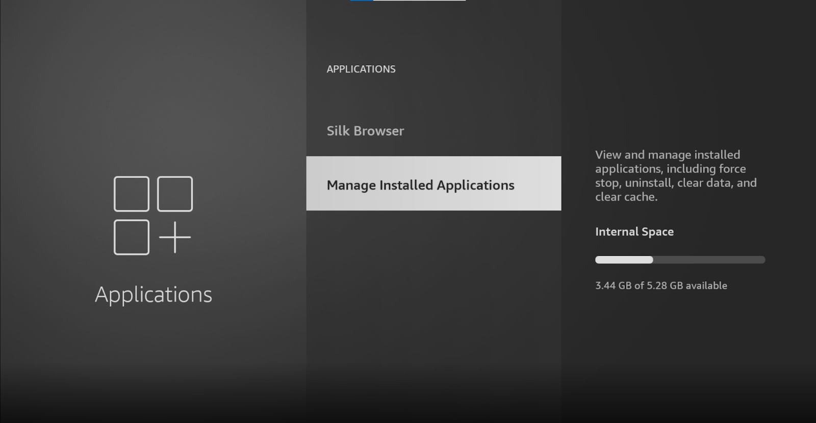 How to manage installed applications on Amazon Fire Stick