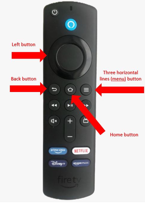 Reset your Fire TV remote