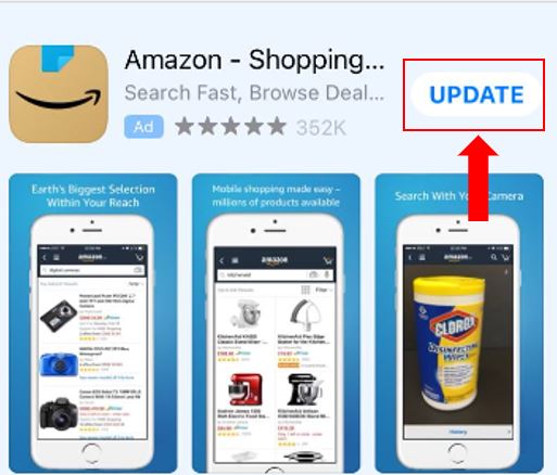 Update Amazon on iOS devices