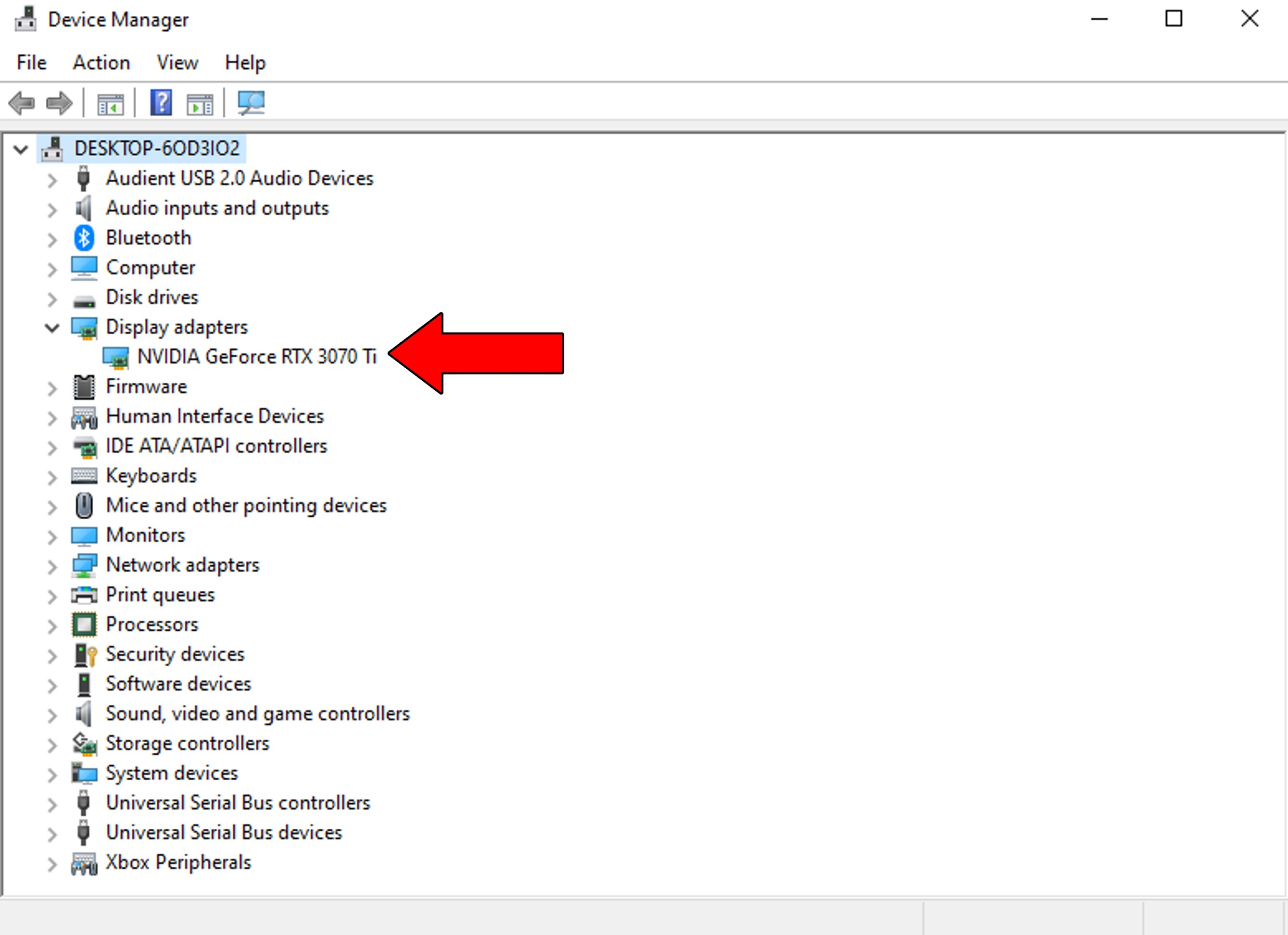 How to select graphics card on Windows 10 Device Manager
