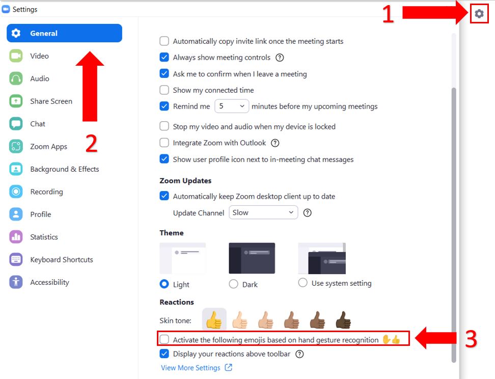 Disable the gesture recognition feature on Zoom.