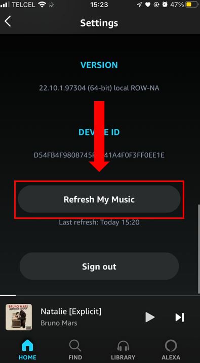 How to reload your library on Amazon Music