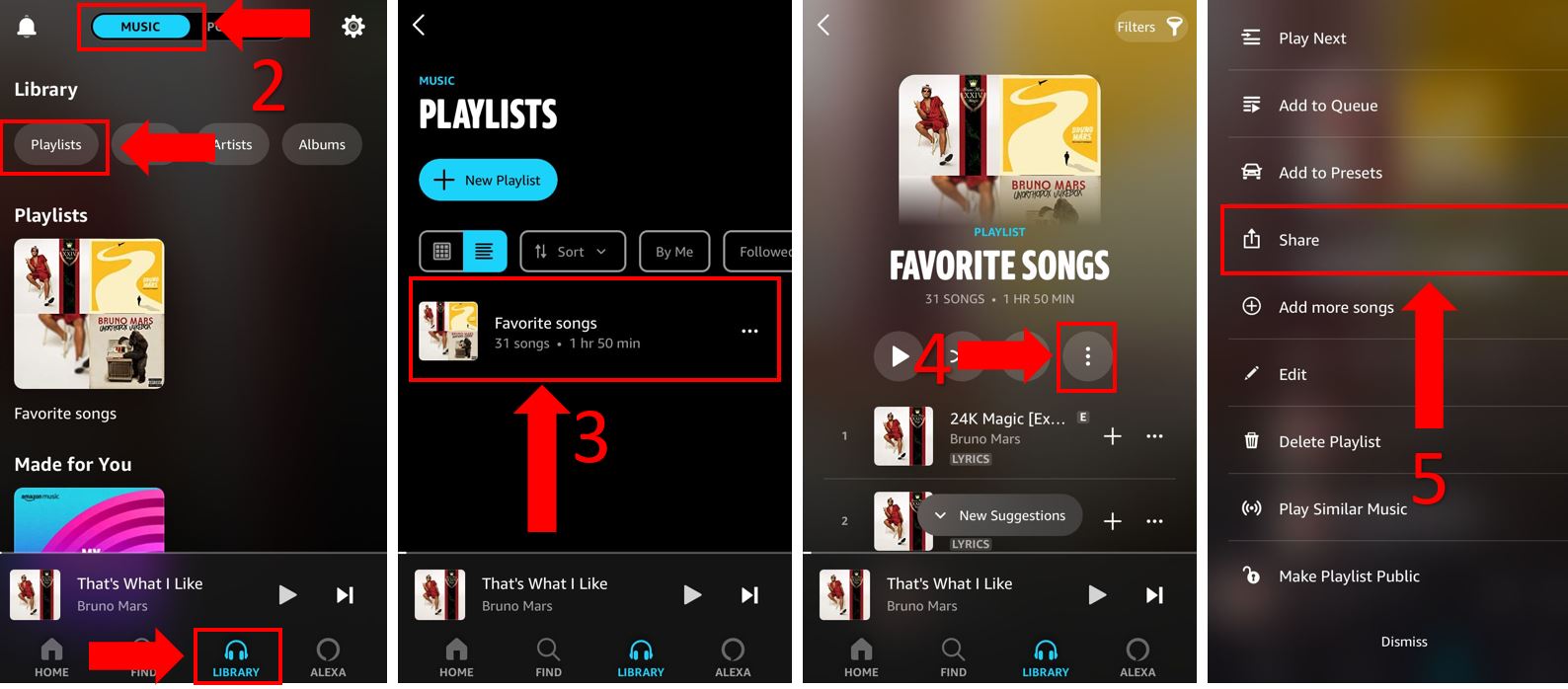 How to share playlists on Amazon Music