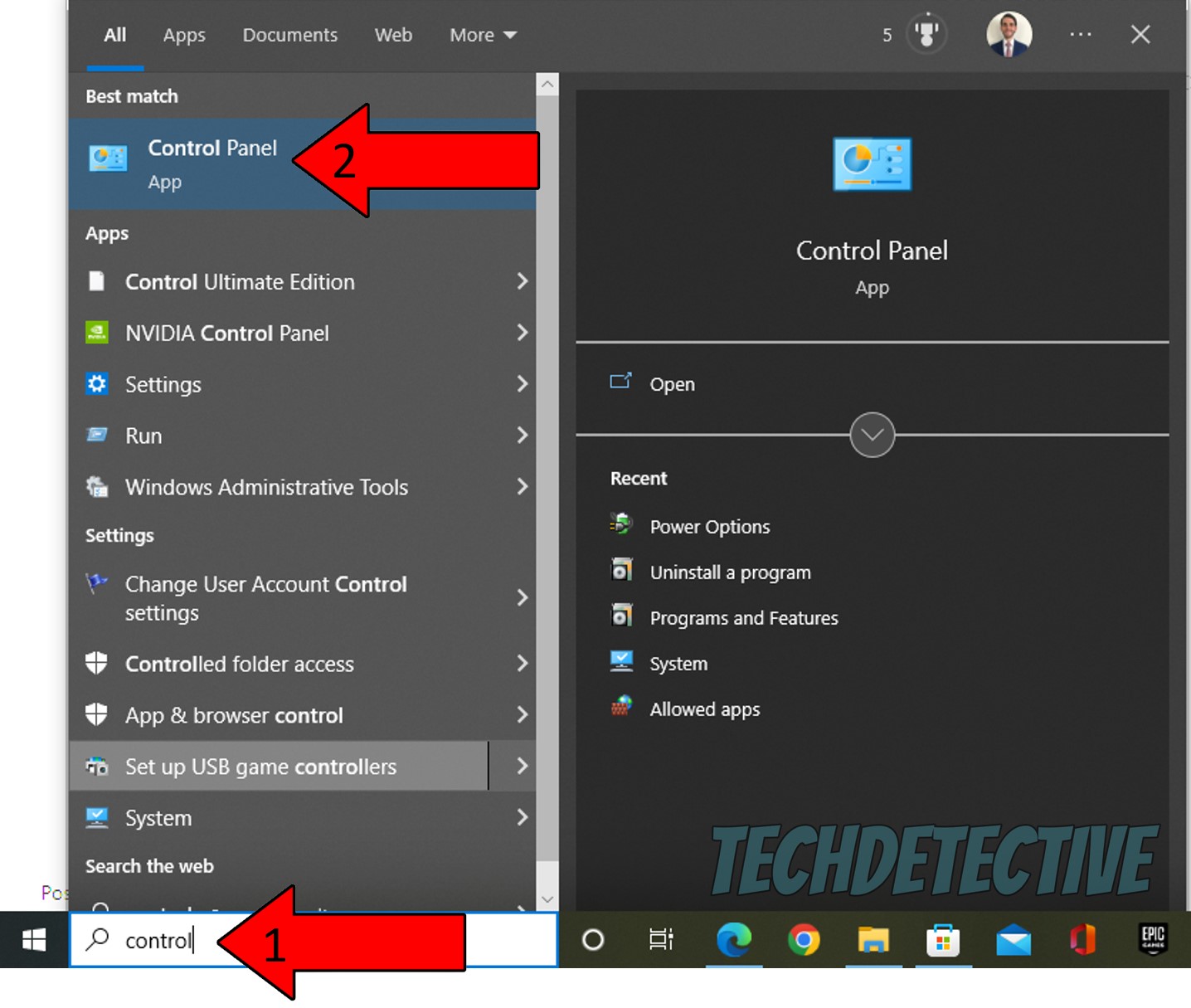 How to access the Control Panel on Windows 10