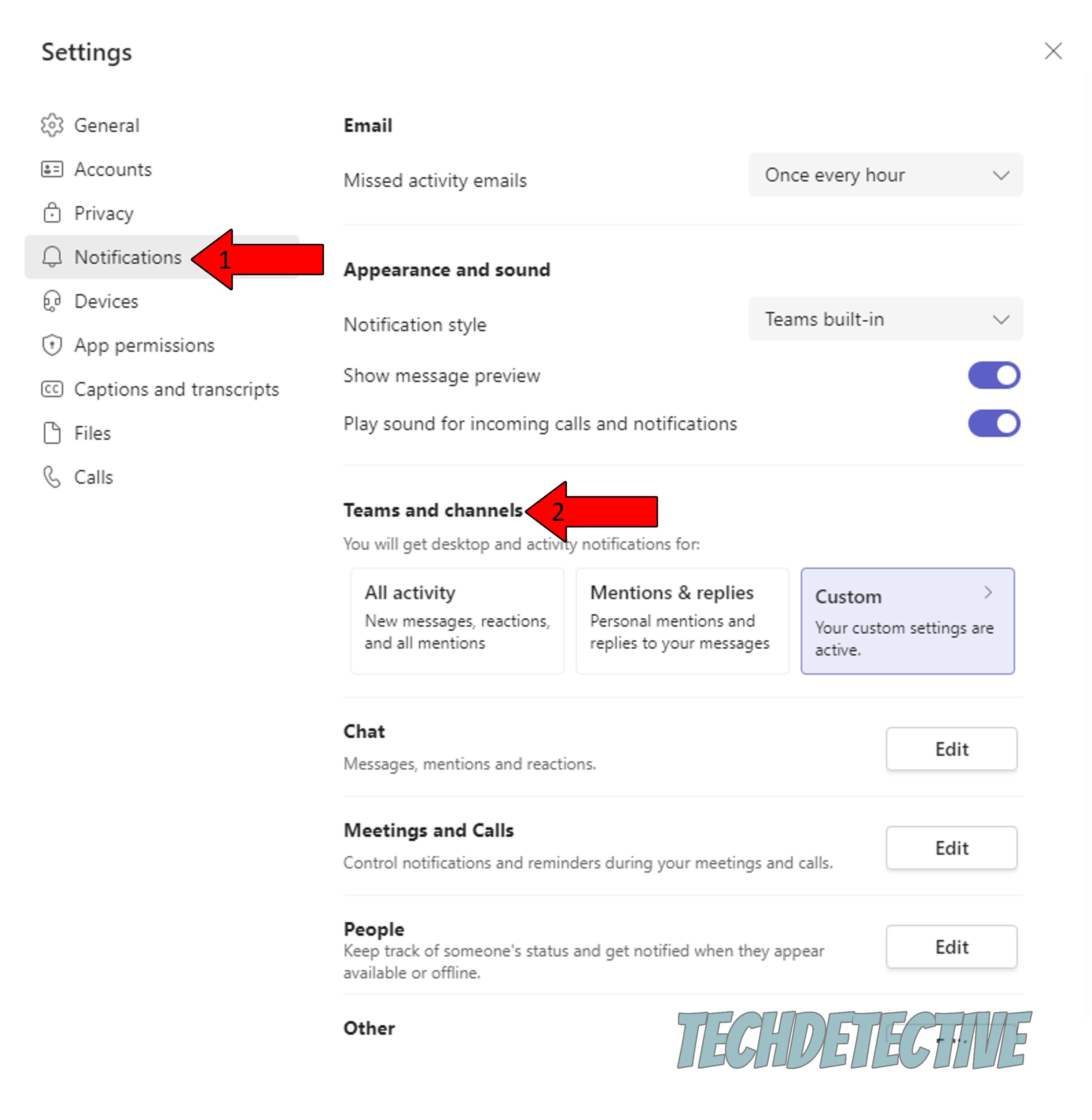 How to change notification settings in Microsoft Teams