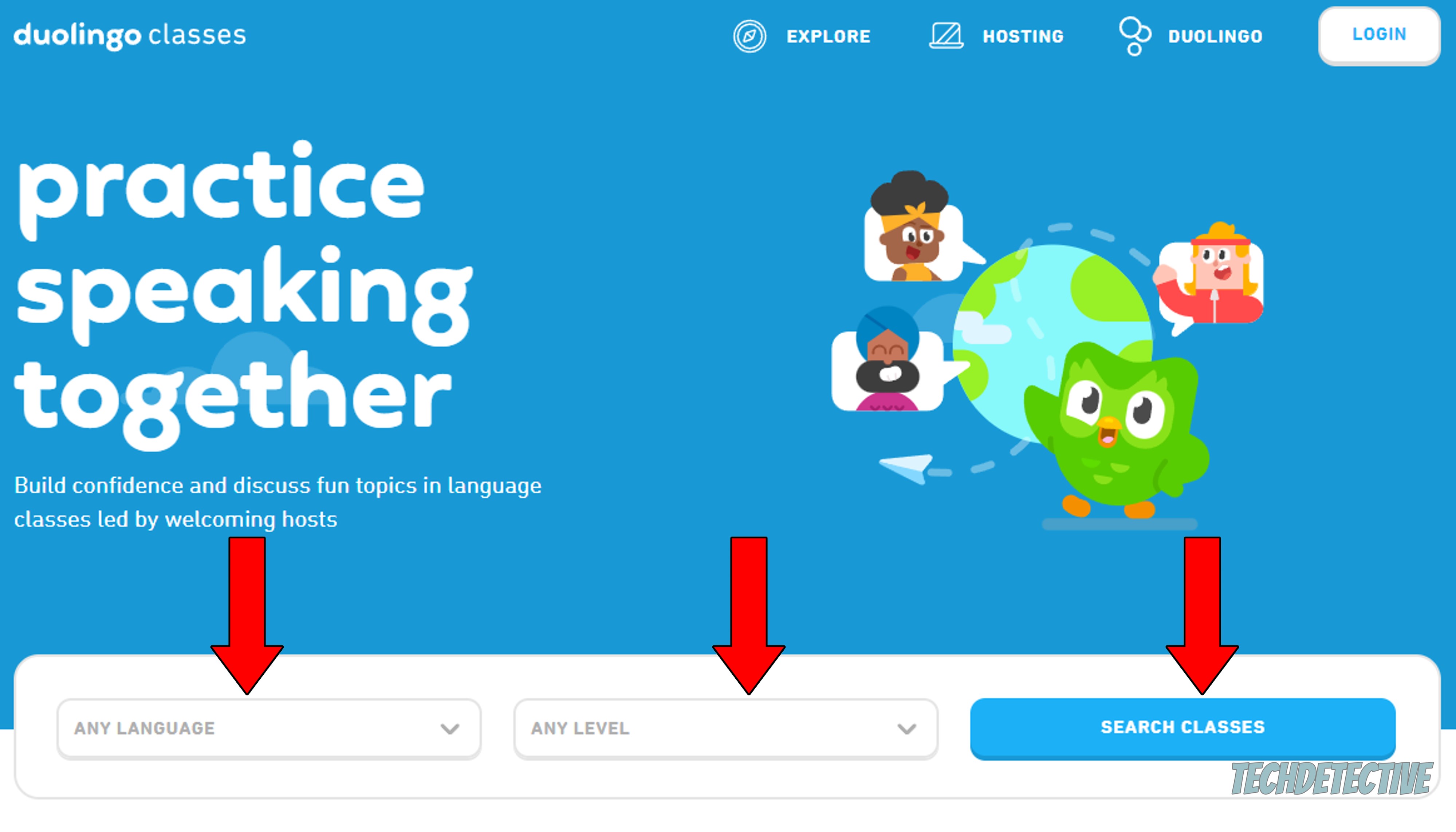 How to look for classes on Duolingo