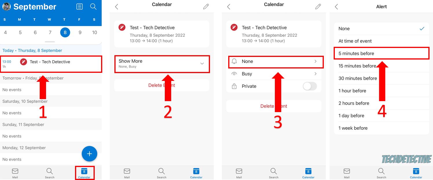 How to set Outlook reminders on your phone