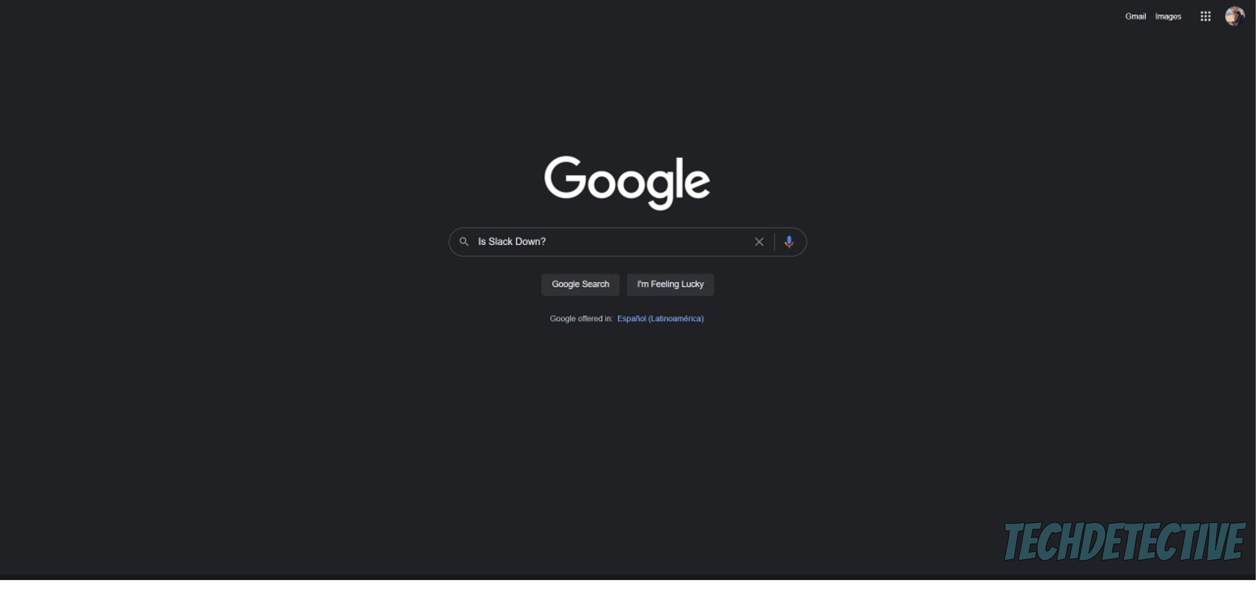 How to Google search Slack server status
