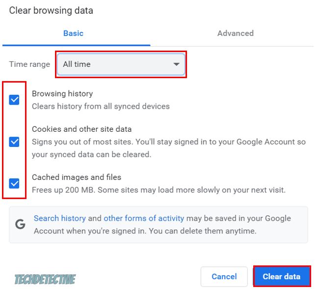 Clear your cache and cookies on Google Chrome