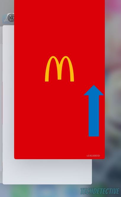Force quit the McDonald's app