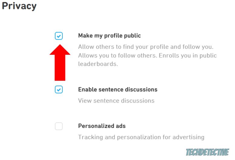 How to make your profile public on Duolingo