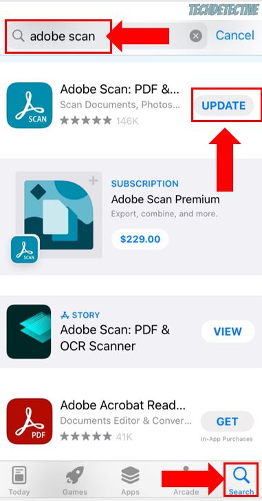 How to update Adobe Scan on iOS devices
