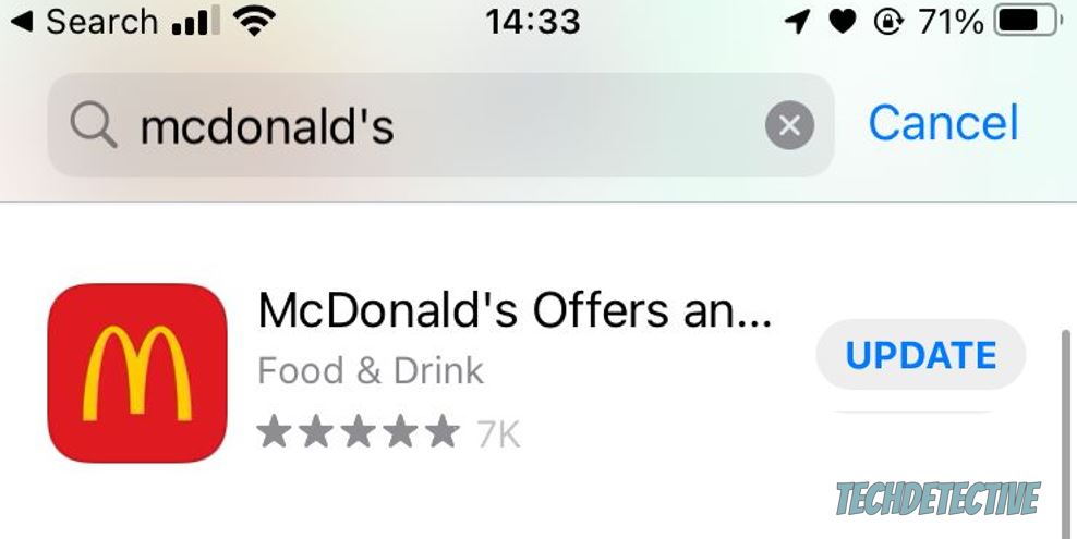 Update the McDonald's app