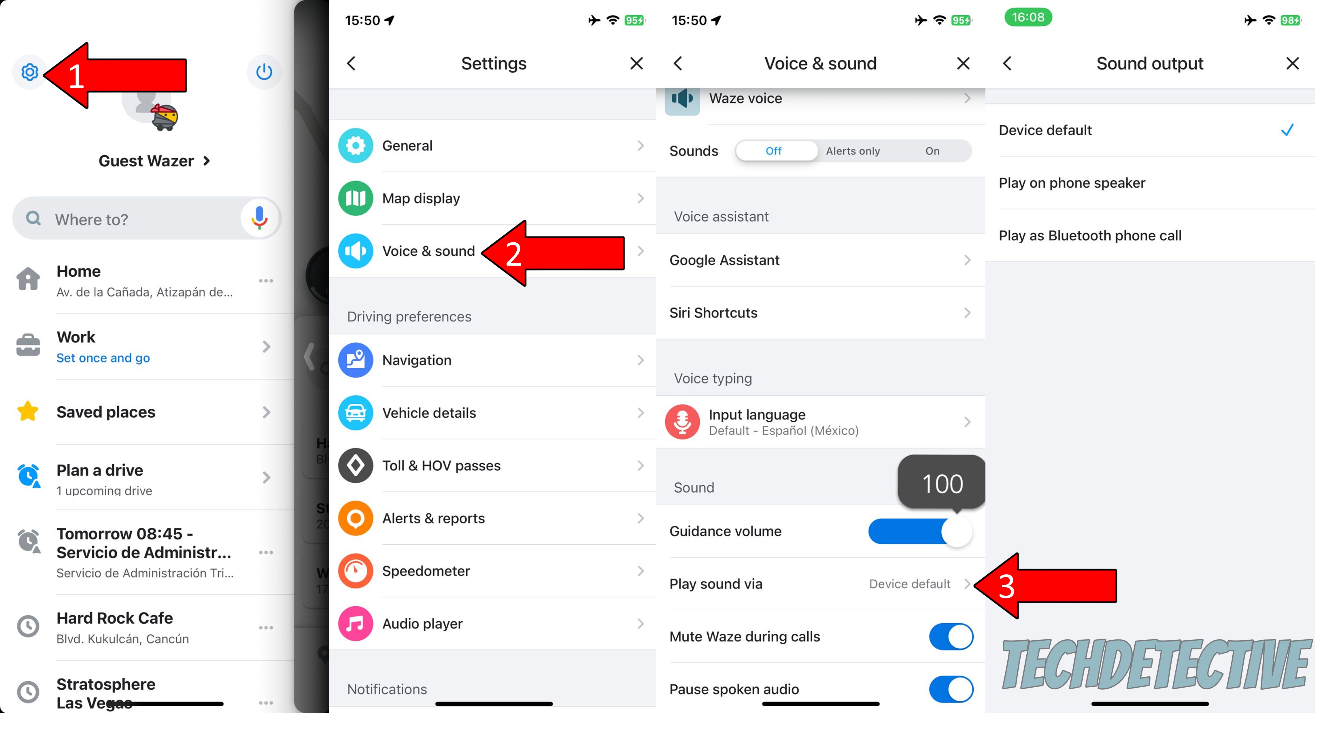 How to change playback settings on Waze