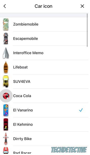 Choose a different car icon on Waze
