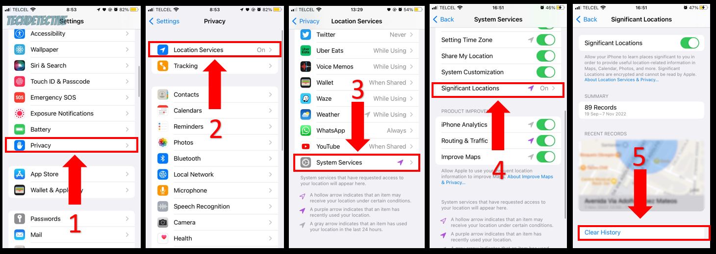 How to delete significant locations on iOS devices