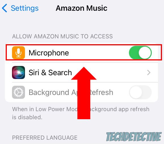 Turn off the microphone access for music apps