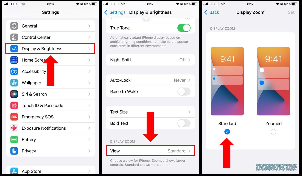 How to disable the "Display Zoom" feature on iOS devices