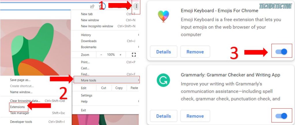 Disable your Google Chrome extensions 