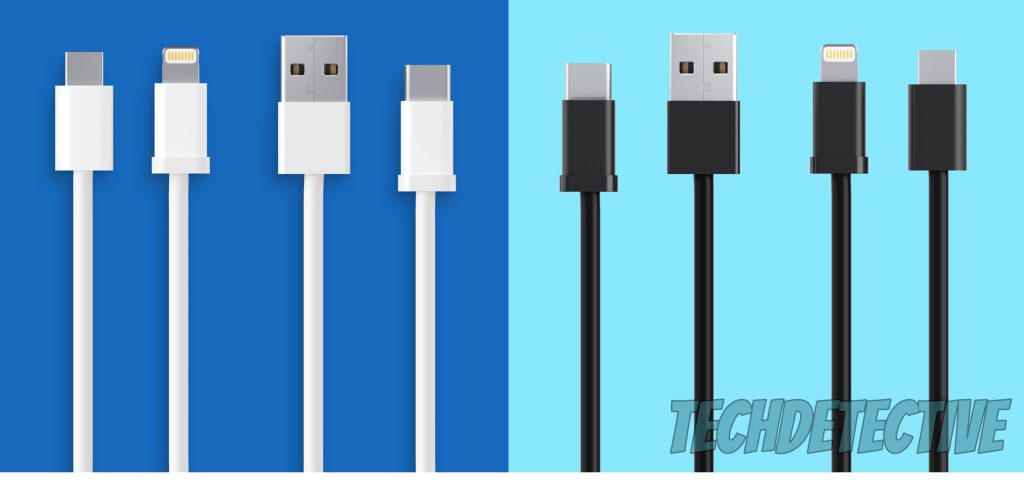 A variety of power cords for different devices