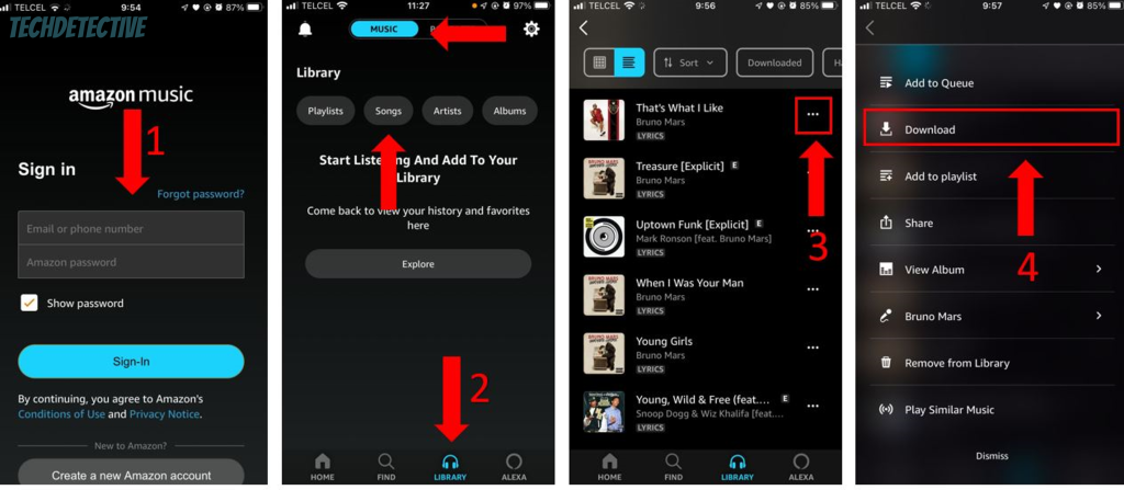 How to download songs on Amazon Music